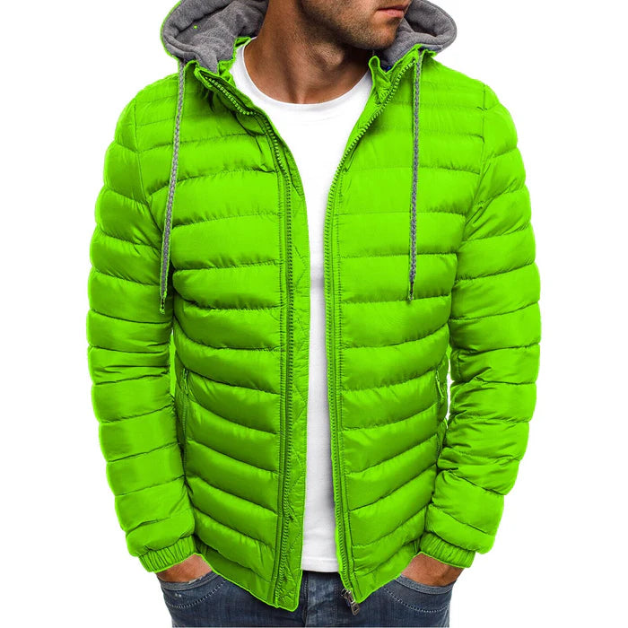 Jaqueta Masculina Puffer Moderna Bianchino BC108 - Estilo moderno, capuz removível e proteção térmica eficiente.