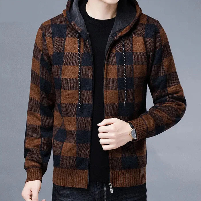 Jaqueta Masculina Xadrez Bianchino BC144 - Estilo clássico e aquecimento eficiente com padrão xadrez sofisticado.