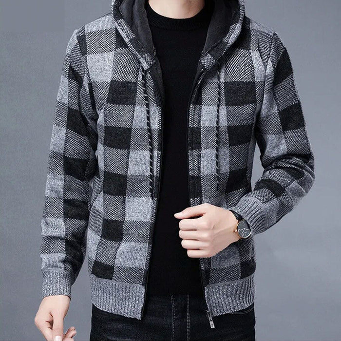 Jaqueta Masculina Xadrez Bianchino BC144 - Estilo clássico e aquecimento eficiente com padrão xadrez sofisticado.
