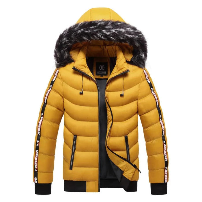Jaqueta Puffer Masculina Capuz Forrado Bianchino BC112 - Isolamento térmico avançado com capuz forrado e design moderno.