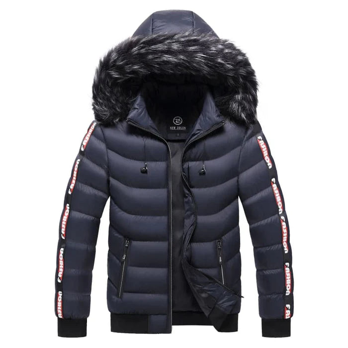 Jaqueta Puffer Masculina Capuz Forrado Bianchino BC112 - Isolamento térmico avançado com capuz forrado e design moderno.