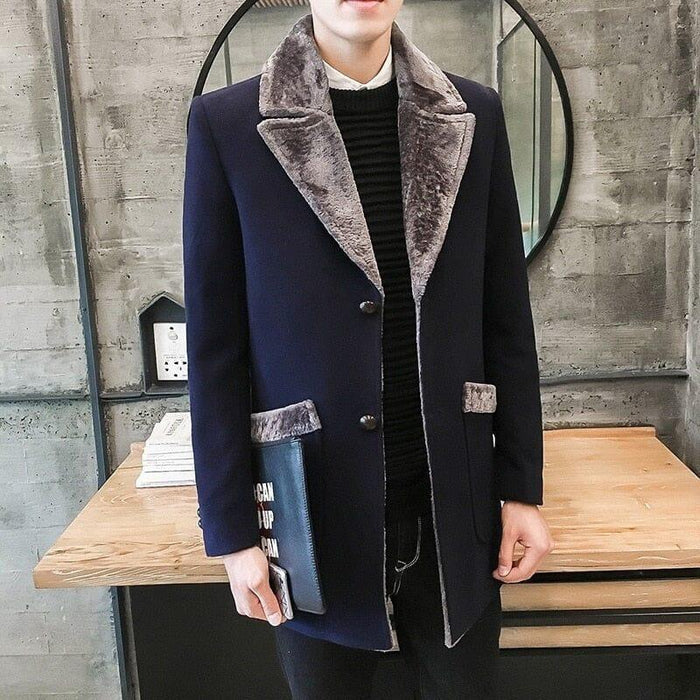 Sobretudo Masculino Com Botões em Lã Bianchino BC221 - Elegância e proteção para o inverno.