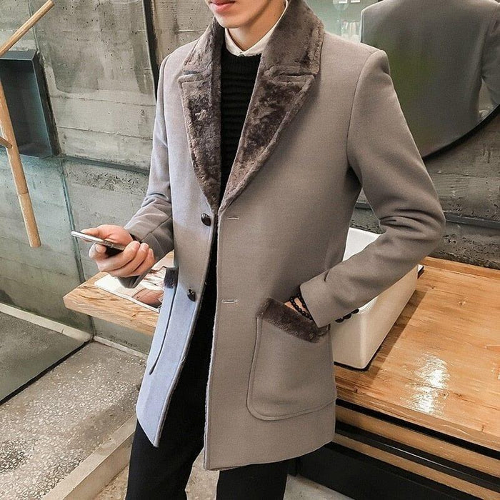 Sobretudo Masculino Com Botões em Lã Bianchino BC221 - Elegância e proteção para o inverno.
