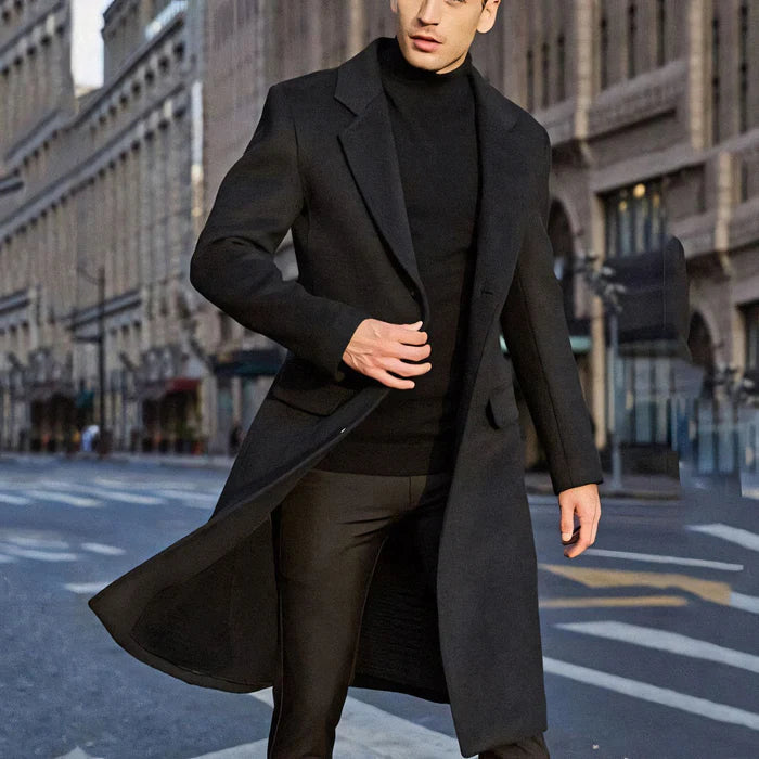 Sobretudo Masculino Bianchino BC207 - Design sofisticado em lã premium para elegância e proteção no frio.