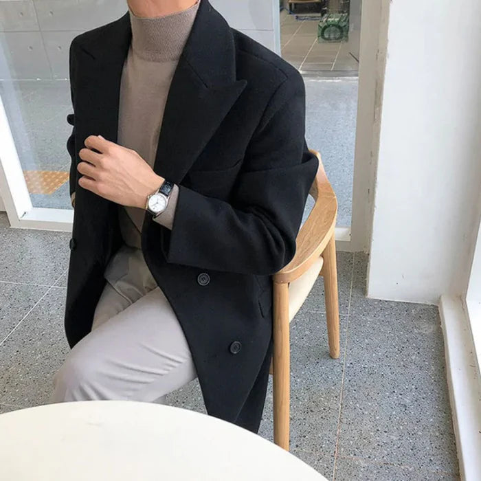 Sobretudo Masculino em Lã Bianchino BC217 - Elegância, conforto e estilo clássico.