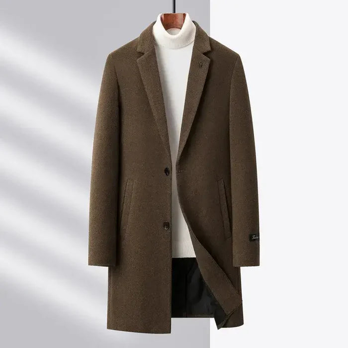 Sobretudo Masculino Bianchino BC232 - Design elegante em lã premium para proteção e estilo no inverno e outono.