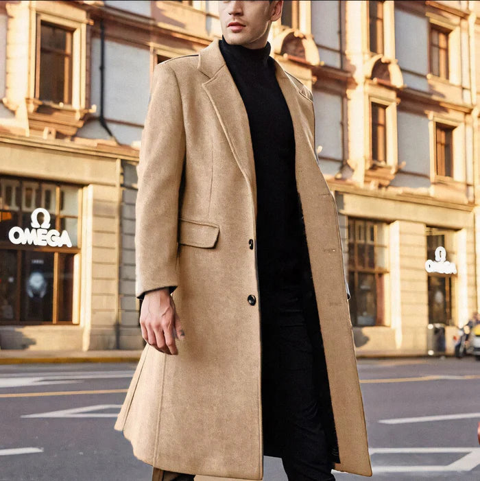 Sobretudo Masculino Bianchino BC207 - Design sofisticado em lã premium para elegância e proteção no frio.
