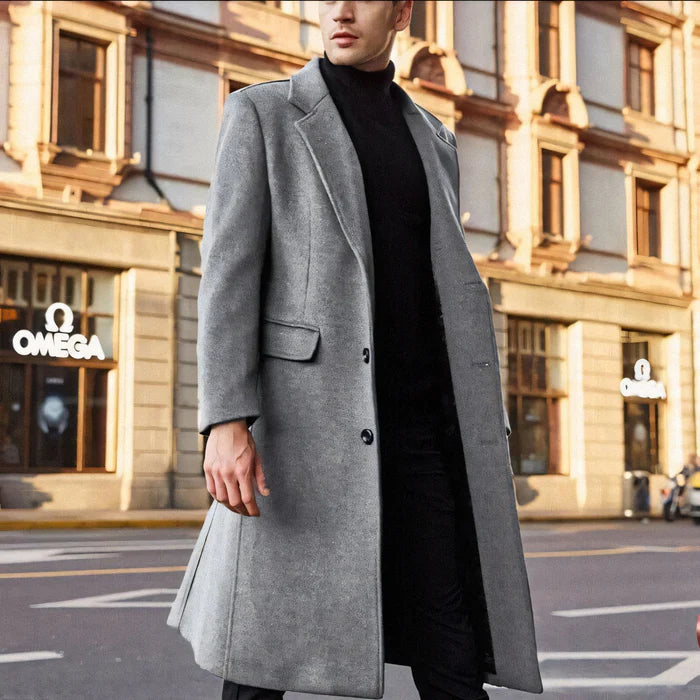 Sobretudo Masculino Bianchino BC207 - Design sofisticado em lã premium para elegância e proteção no frio.