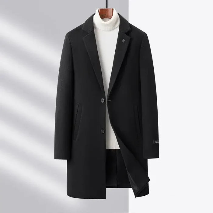 Sobretudo Masculino Bianchino BC232 - Design elegante em lã premium para proteção e estilo no inverno e outono.