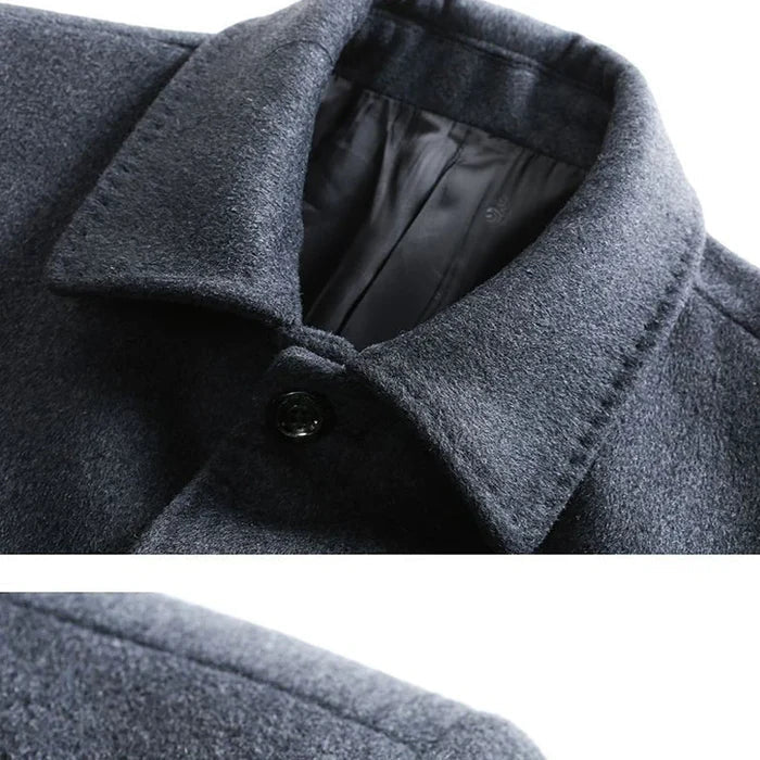 Sobretudo Social Masculino Curto em Lã Bianchino BC218 - Elegância compacta e versátil.