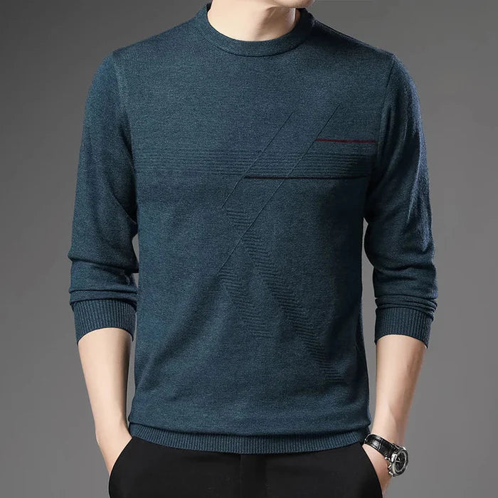 Suéter Masculino em Algodão Bianchino BC186 - Modelo com Gola Redonda e Mangas Compridas. Estilo Versátil e Toque Macio para Qualquer Ocasião.