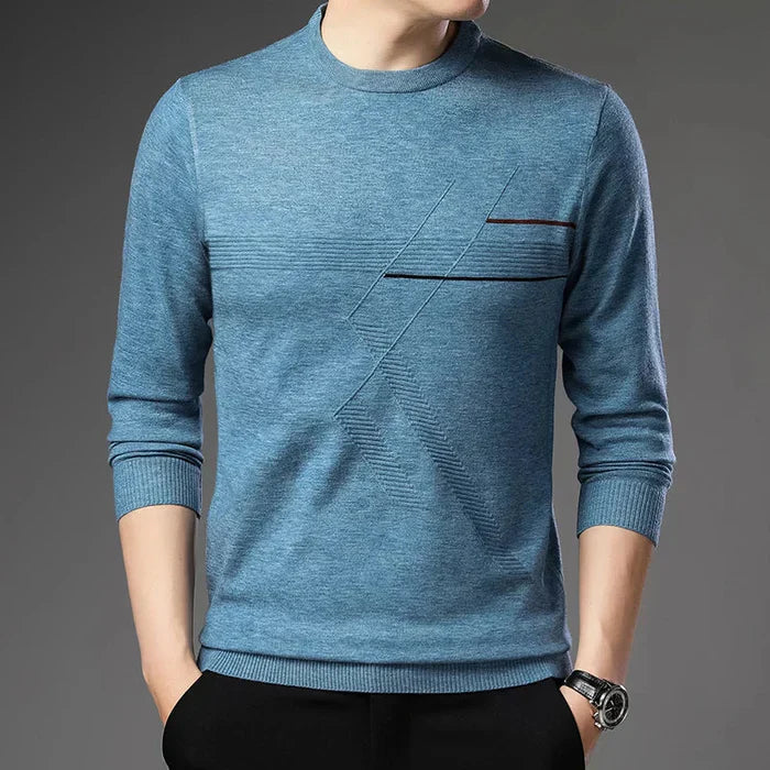 Suéter Masculino em Algodão Bianchino BC186 - Modelo com Gola Redonda e Mangas Compridas. Estilo Versátil e Toque Macio para Qualquer Ocasião.