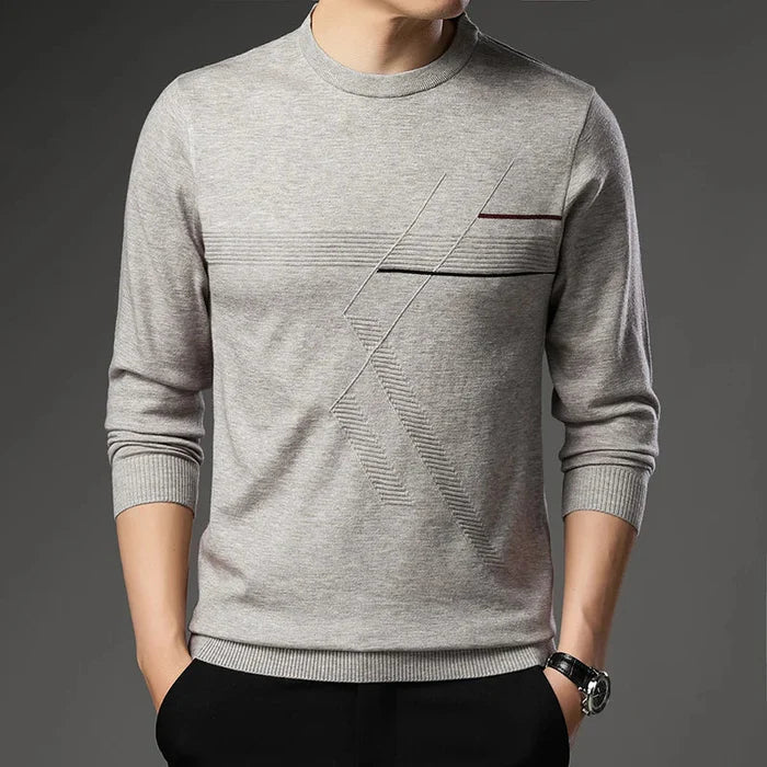 Suéter Masculino em Algodão Bianchino BC186 - Modelo com Gola Redonda e Mangas Compridas. Estilo Versátil e Toque Macio para Qualquer Ocasião.