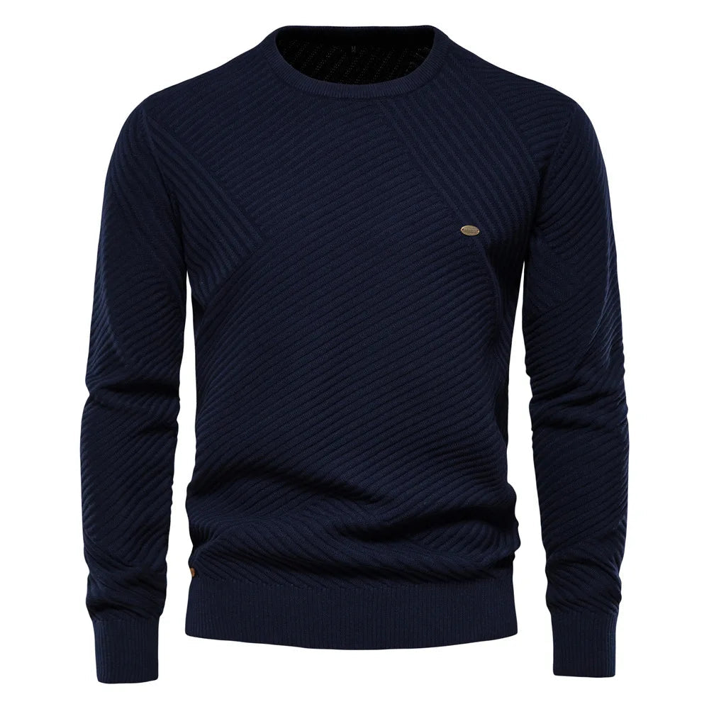 Suéter Masculino em Lã Bianchino BC175 - Modelo Slim Fit com Gola Redonda Sofisticada, Tecido Premium e Acabamento Reforçado para Estilo e Durabilidade.