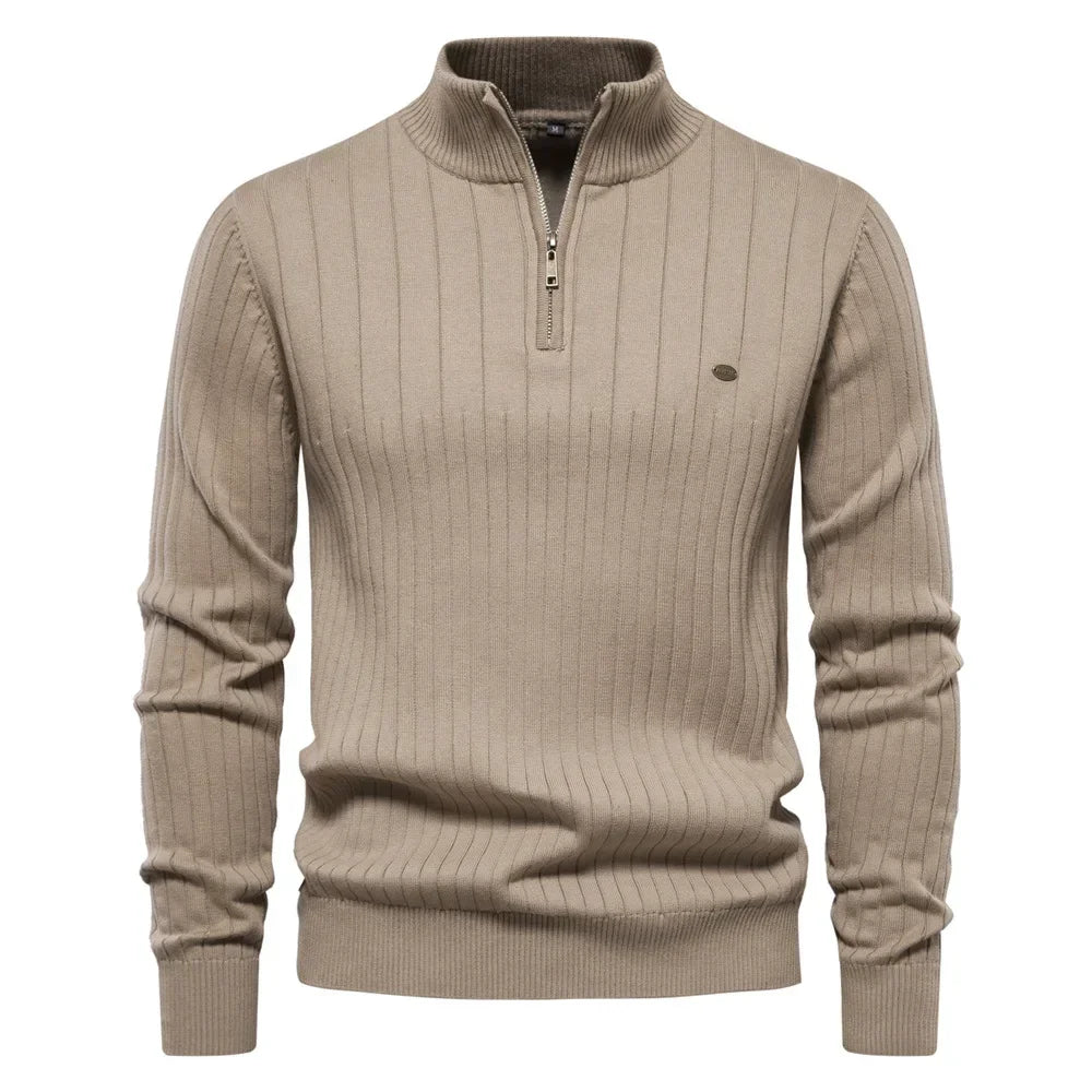 Suéter Masculino em Lã Bianchino BC173 - Modelagem Slim Fit, Gola V e Lã Premium para um visual refinado e confortável.