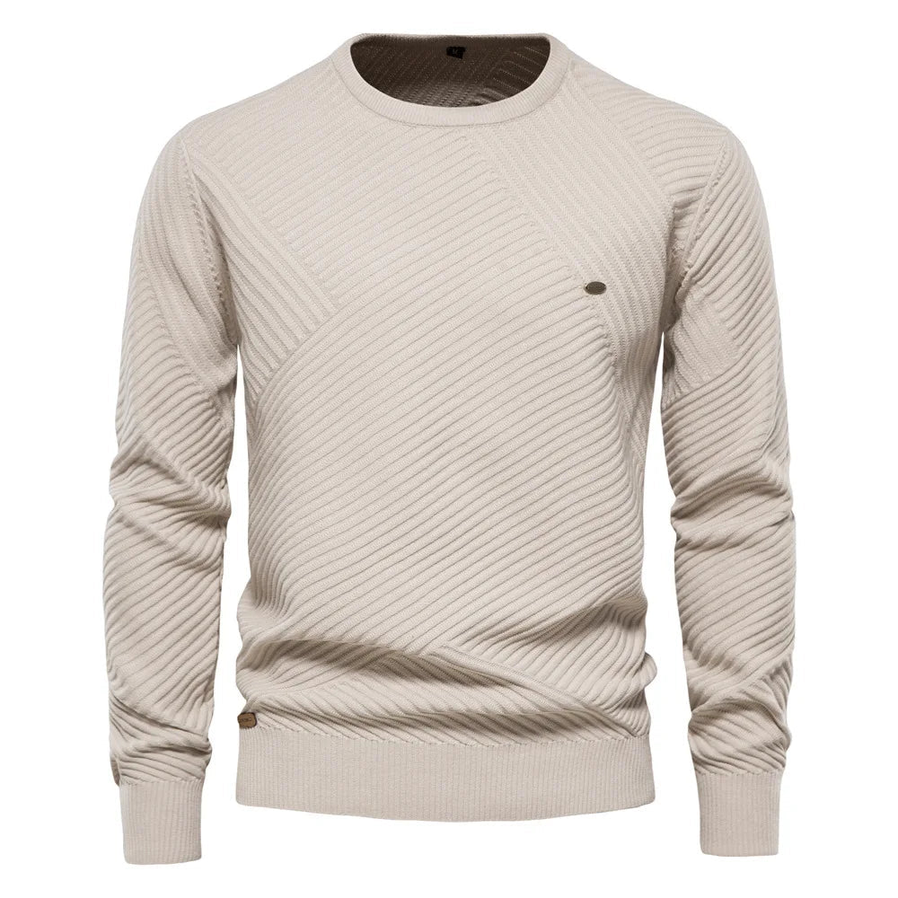 Suéter Masculino em Lã Bianchino BC175 - Modelo Slim Fit com Gola Redonda Sofisticada, Tecido Premium e Acabamento Reforçado para Estilo e Durabilidade.