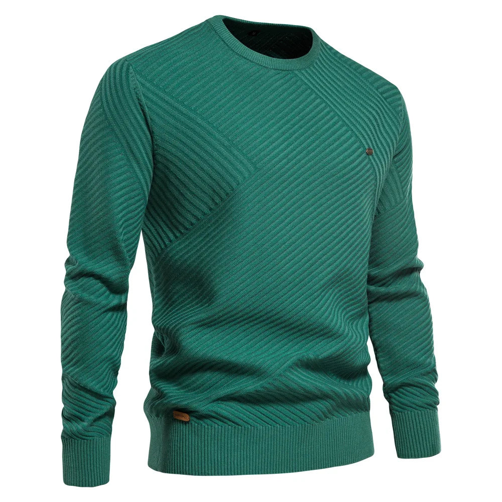 Suéter Masculino em Lã Bianchino BC175 - Modelo Slim Fit com Gola Redonda Sofisticada, Tecido Premium e Acabamento Reforçado para Estilo e Durabilidade.