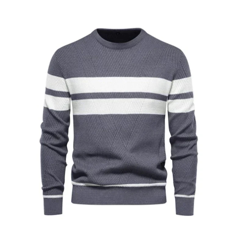 Suéter Masculino em Lã Bianchino BC176 - Slim Fit com Gola Redonda Clássica, Tecido Premium e Costuras Reforçadas para Elegância e Durabilidade.