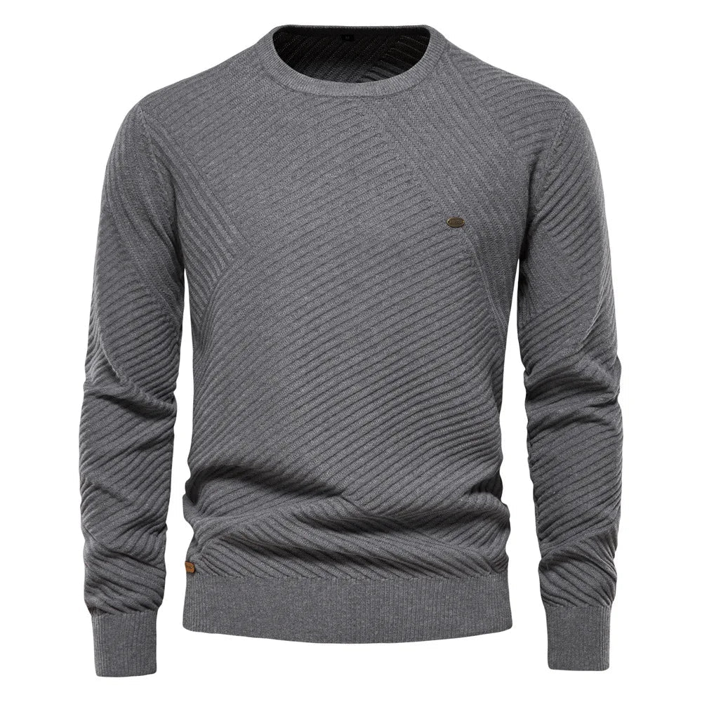 Suéter Masculino em Lã Bianchino BC175 - Modelo Slim Fit com Gola Redonda Sofisticada, Tecido Premium e Acabamento Reforçado para Estilo e Durabilidade.