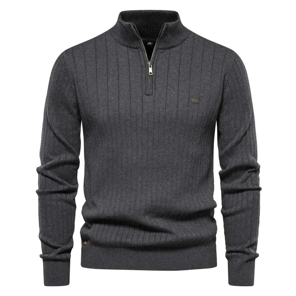 Suéter Masculino em Lã Bianchino BC173 - Modelagem Slim Fit, Gola V e Lã Premium para um visual refinado e confortável.