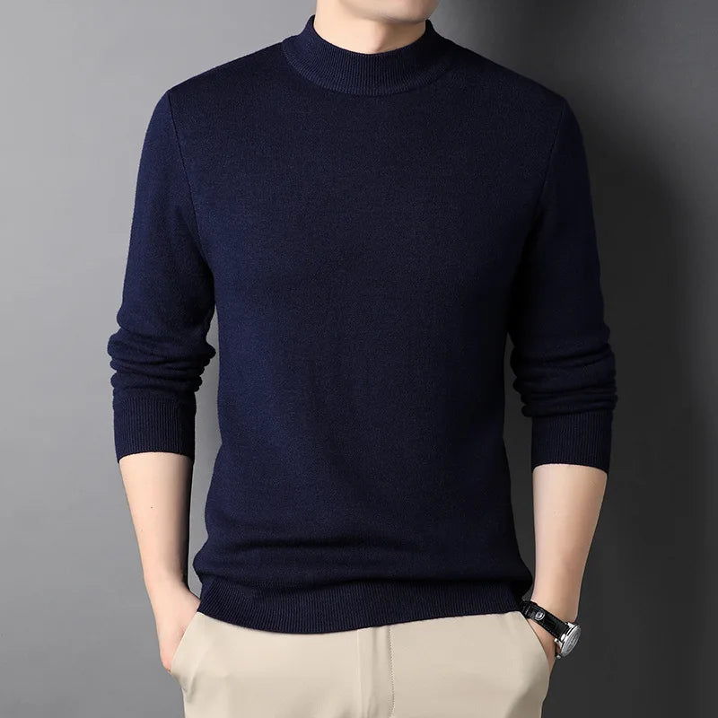 Suéter Masculino em Lã Gola Alta Bianchino BC180 - Estilo Sofisticado com Gola Alta. Ideal para Looks Clássicos e Modernos com Conforto e Durabilidade.