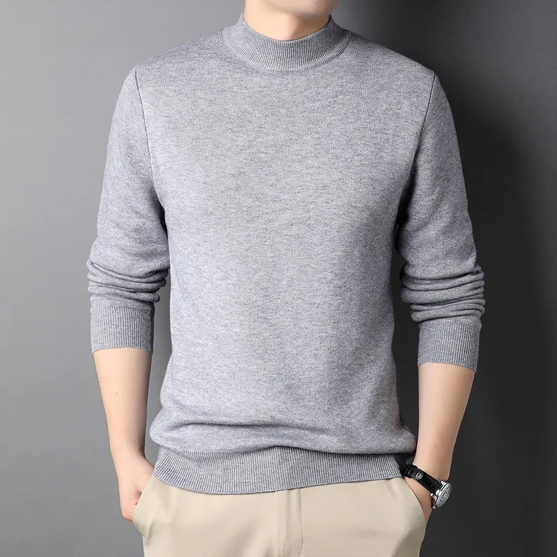 Suéter Masculino em Lã Gola Alta Bianchino BC180 - Estilo Sofisticado com Gola Alta. Ideal para Looks Clássicos e Modernos com Conforto e Durabilidade.