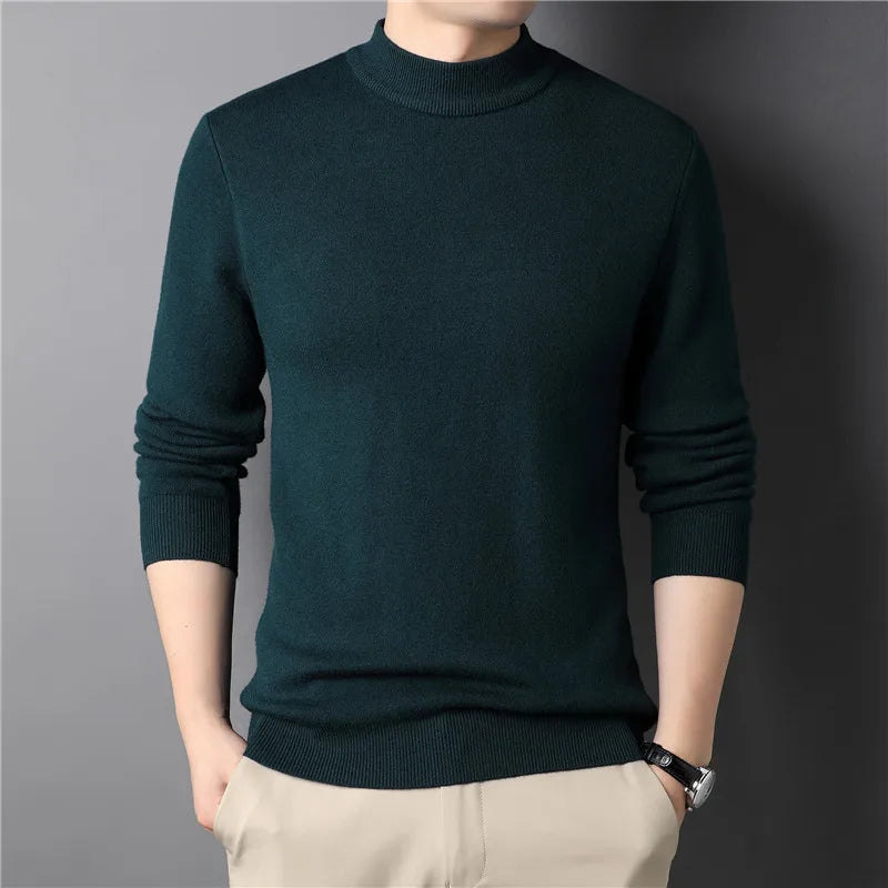 Suéter Masculino em Lã Gola Alta Bianchino BC180 - Estilo Sofisticado com Gola Alta. Ideal para Looks Clássicos e Modernos com Conforto e Durabilidade.