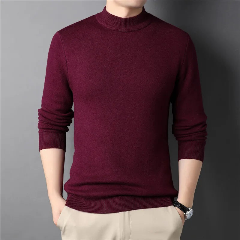 Suéter Masculino em Lã Gola Alta Bianchino BC180 - Estilo Sofisticado com Gola Alta. Ideal para Looks Clássicos e Modernos com Conforto e Durabilidade.