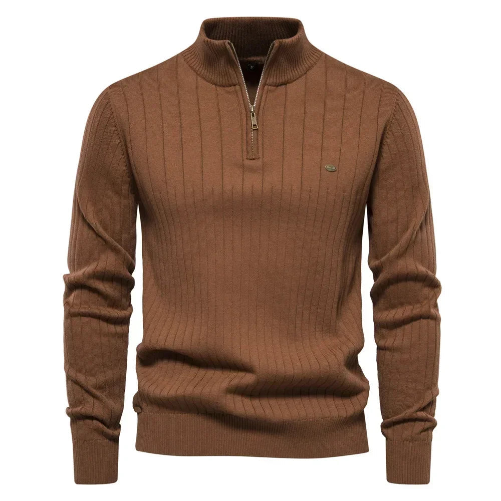Suéter Masculino em Lã Bianchino BC173 - Modelagem Slim Fit, Gola V e Lã Premium para um visual refinado e confortável.