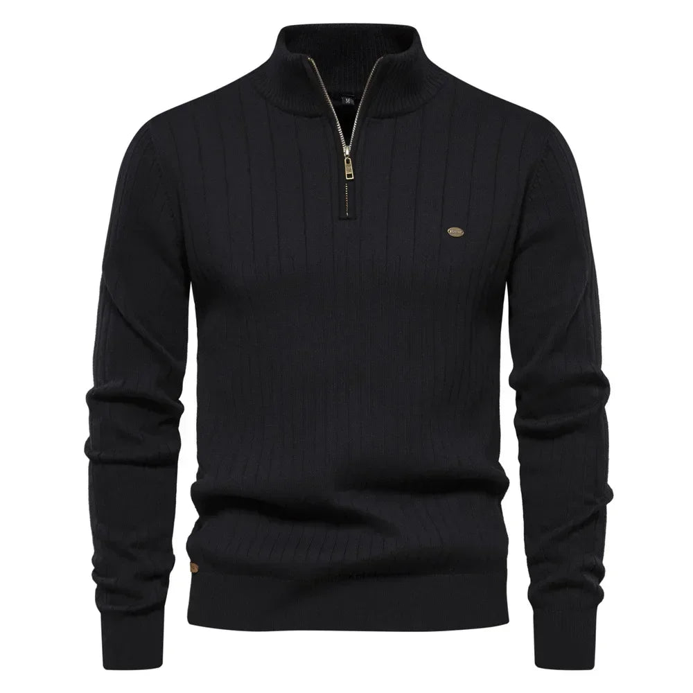Suéter Masculino em Lã Bianchino BC173 - Modelagem Slim Fit, Gola V e Lã Premium para um visual refinado e confortável.