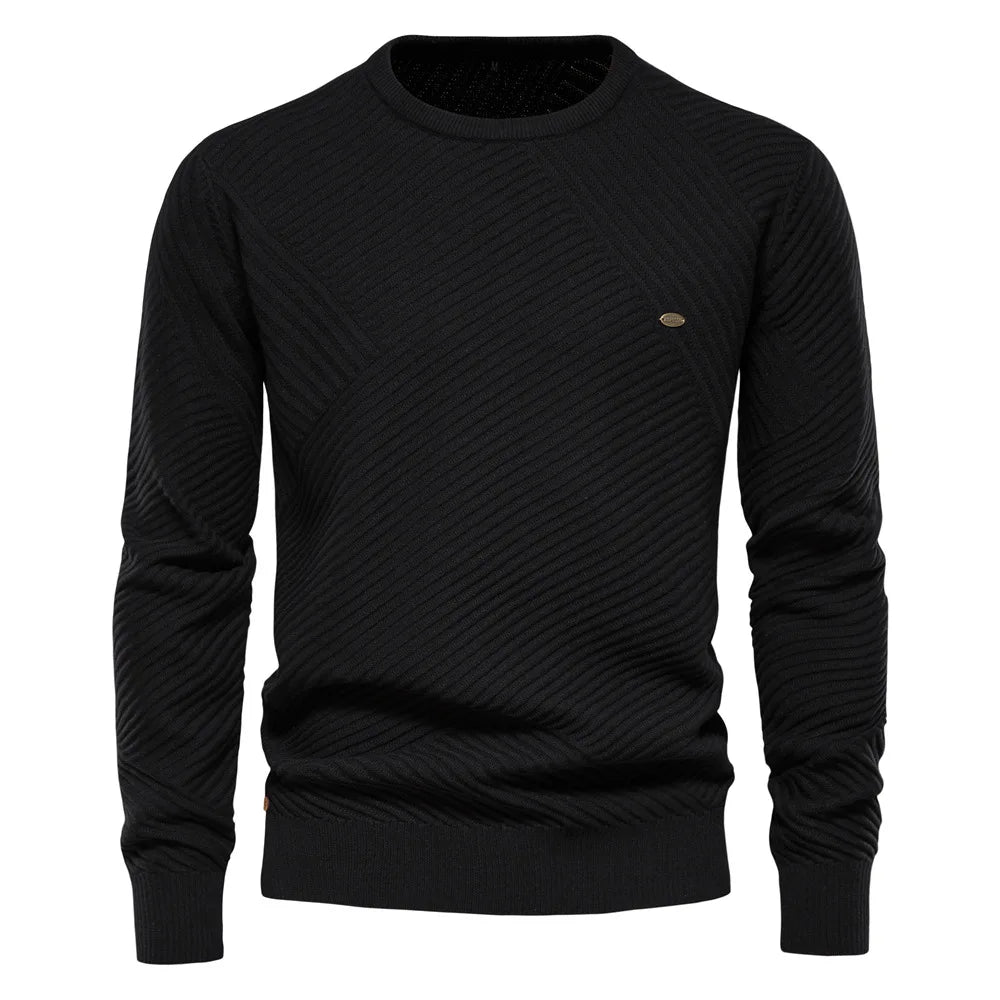 Suéter Masculino em Lã Bianchino BC175 - Modelo Slim Fit com Gola Redonda Sofisticada, Tecido Premium e Acabamento Reforçado para Estilo e Durabilidade.