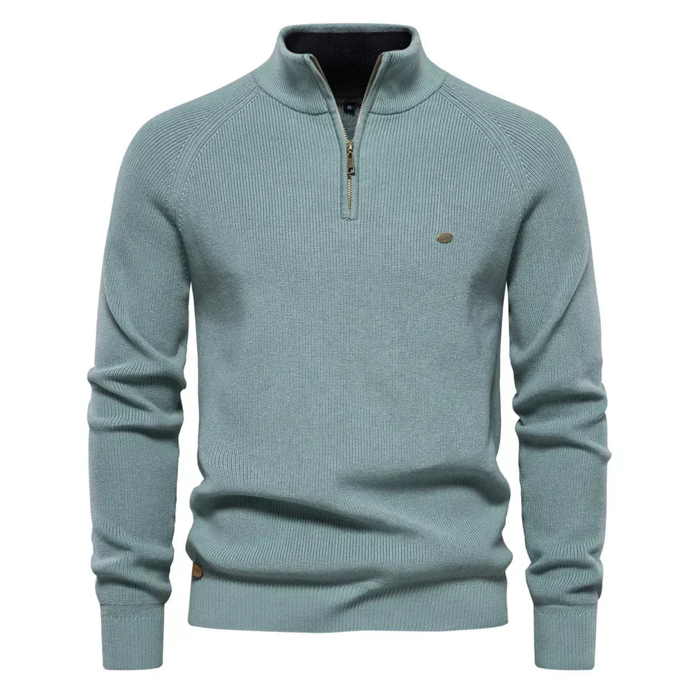 Suéter Masculino em Lã Bianchino BC173 - Modelagem Slim Fit, Gola V e Lã Premium para um visual refinado e confortável.