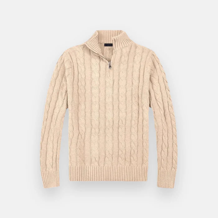 Suéter Masculino em Tricot Bianchino BC018 - Estilo refinado com meio zíper e tricot premium para máximo conforto e elegância.