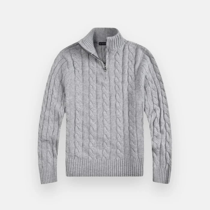 Suéter Masculino em Tricot Bianchino BC018 - Estilo refinado com meio zíper e tricot premium para máximo conforto e elegância.