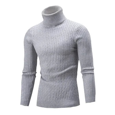 Suéter Masculino Pullover de Gola Alta Bianchino BC177 - Slim Fit com Tecido Premium e Gola Alta Sofisticada para Elegância e Conforto em Dias Frios.