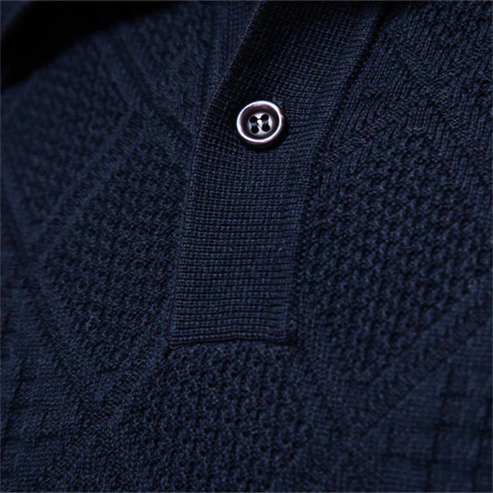 Suéter Masculino Slim Fit em Lã Bianchino BC178 - Design Elegante com Gola Alta e Tecido Premium para Sofisticação e Conforto.