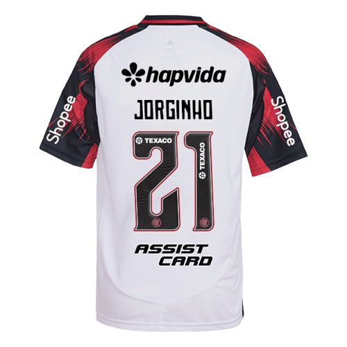 Manto Flamengo Infantil Jogo 2 Adidas 2025 – Com Kit Patrocínio – Jorginho 21