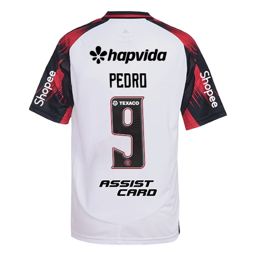 Manto Flamengo Infantil Jogo 2 Adidas 2025 – Com Kit Patrocínio – Pedro 9