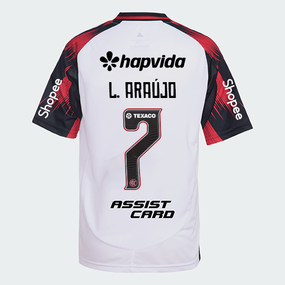 Manto Flamengo Infantil Jogo 2 Adidas 2025 – Com Kit Patrocínio – L. Araújo 7