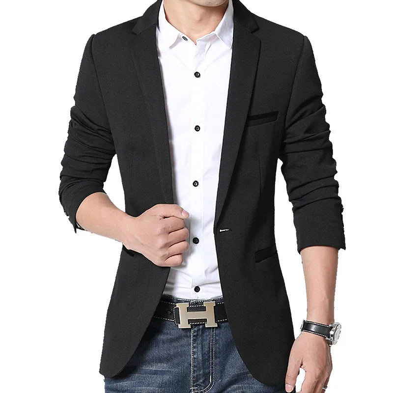 Blazer Masculino Slim Fit em Algodão Bianchino BC187 - Design Moderno e Refinado, Perfeito para Diferentes Ocasiões.