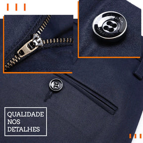 Calça Social Masculina Bianchino BC223 - Elegância e conforto em corte slim fit.