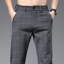 Calça Social Xadrez Masculina Bianchino BC224 - Elegância e estilo moderno com padrão xadrez clássico.