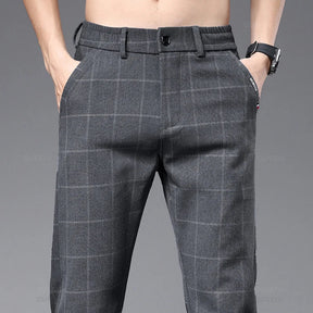 Calça Social Xadrez Masculina Bianchino BC224 - Elegância e estilo moderno com padrão xadrez clássico.