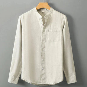 Camisa de Linho Masculina Bianchino BC001 - Tecido Nobre, Modelagem Clássica e Estilo Versátil para Eventos Formais e Ocasiões Elegantes.