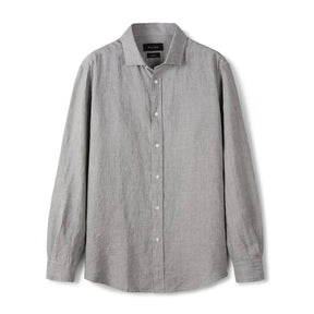 Camisa de Linho Lisa Masculina Bianchino BC347 - Linho Premium com Caimento Elegante e Frescor Ideal para Qualquer Ocasião.
