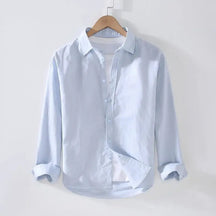 Camisa de Linho Masculina Bianchino BC005 - Design Clássico em Linho Premium, Ideal para Eventos Sociais e Looks Casuais com Elegância e Conforto.
