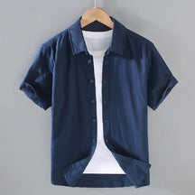 Camisa de Linho Masculina Bianchino BC004 - Modelagem Sofisticada, Linho Nobre e Versatilidade para Composições Casuais e Formais.