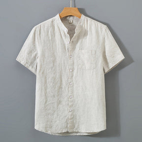Camisa de Linho Masculina Bianchino BC003 - Tecido Premium, Modelagem Clássica e Versatilidade Perfeita para Ocasiões Formais e Estilos Refinados.