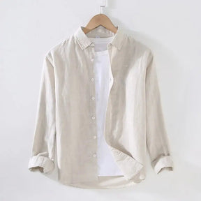 Camisa de Linho Masculina Bianchino BC005 - Design Clássico em Linho Premium, Ideal para Eventos Sociais e Looks Casuais com Elegância e Conforto.