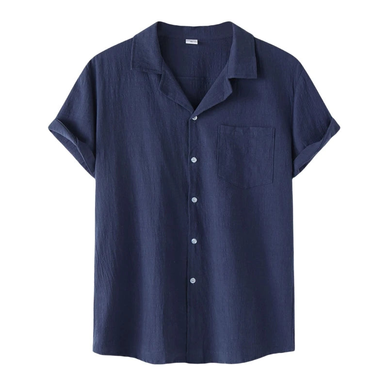 Camisa de Linho Masculina Bianchino BC002 - Tecido Nobre, Corte Clássico e Versatilidade Perfeita para Ocasiões Formais e Estilos Elegantes.